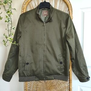 RYE 51 Olive Green Varsity Bomber Jacket Coat LARGE